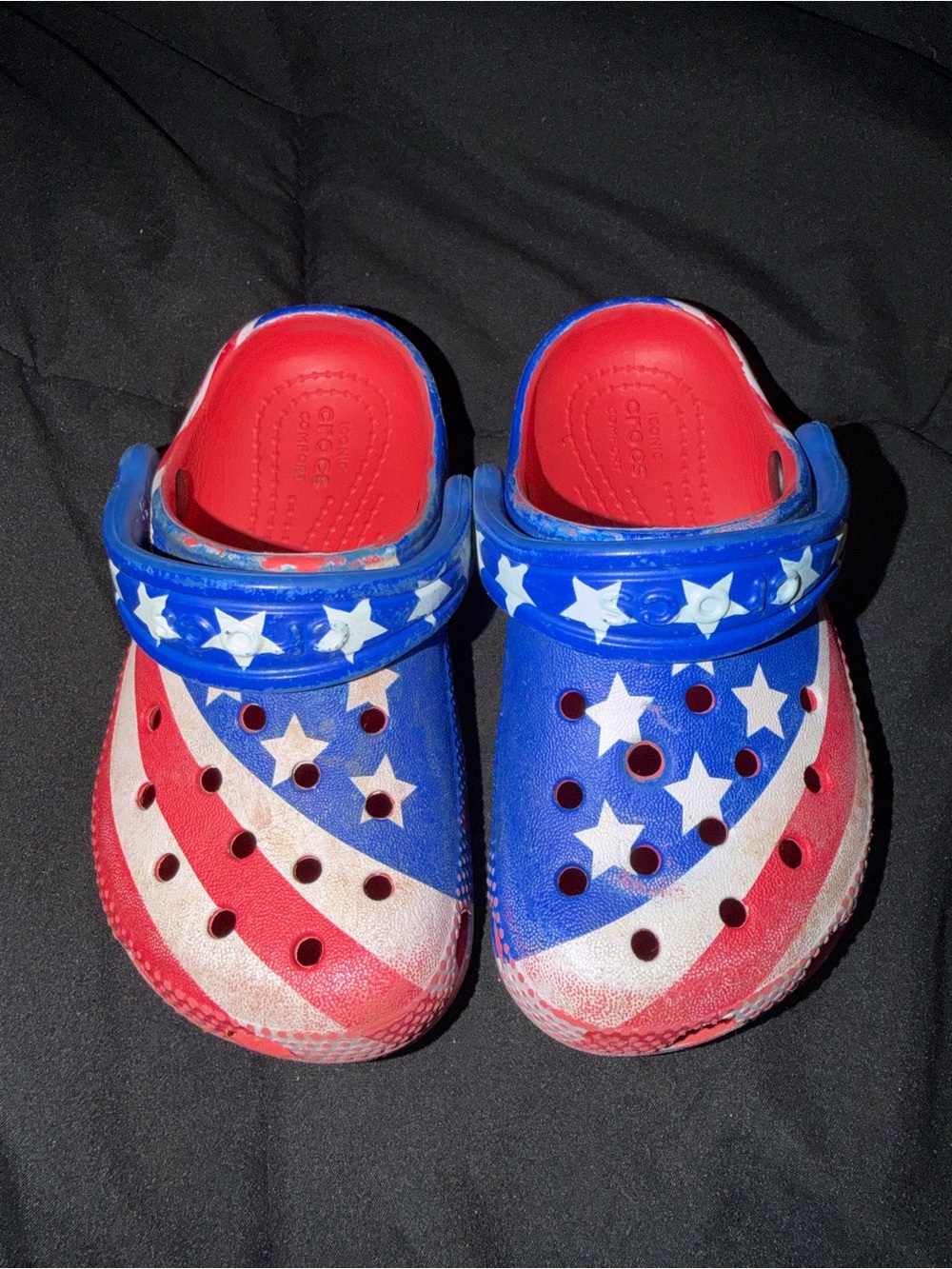 CROCS Kids' Patriotic Stars Clogs in Red, White & Blue